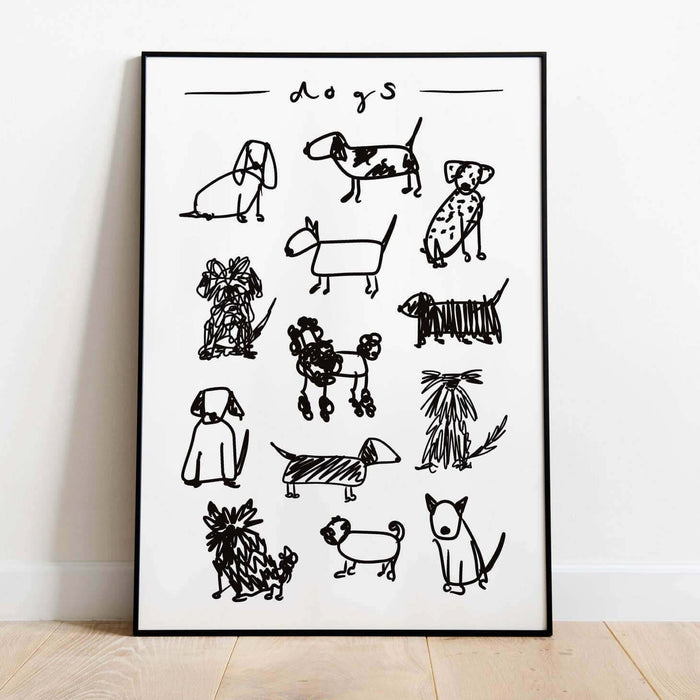 Dogs Art Print by Natalie Cass