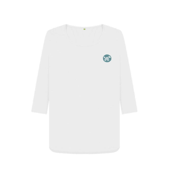 White Certified Organic Cotton Women's Natural Cornish Pet T-shirt