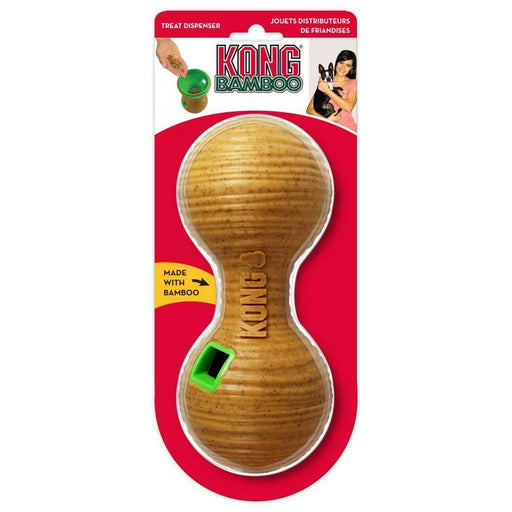 KONG Bamboo Feeder Dumbbell Medium Dog Toys KONG