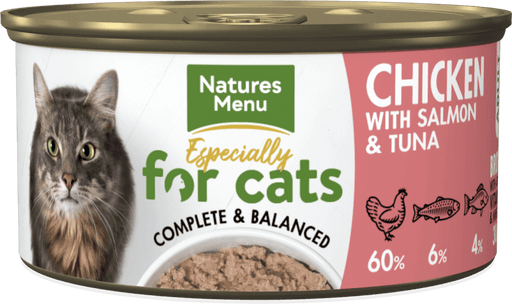Natures Menu Especially For Cats Can Chicken with Salmon & Tuna 85g Cat Food Natures Menu