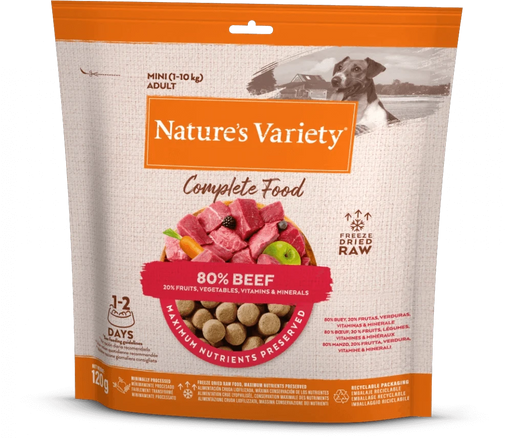 Nature's Variety Complete Freeze Dried Food - Beef 120g Dog Food - Dry Natures Variety
