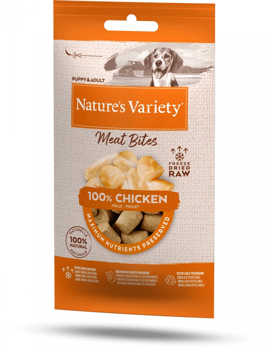 Nature's Variety Freeze Dried Chicken Bites 20g Dog Treats Natures Variety