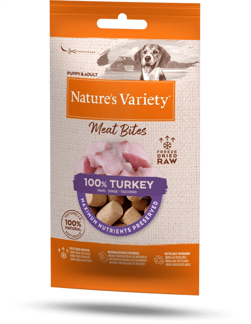 Nature's Variety Freeze Dried Turkey Bites 20g Dog Treats Natures Variety